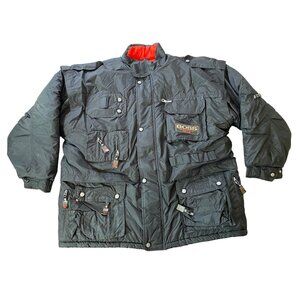 Vintage Boss Survival Gear Mens Black Heavy Jacket Winter Coat Large